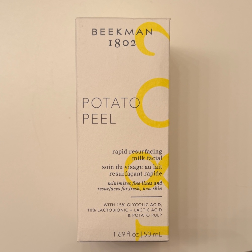 Beekman 1802 Potato Peel Rapid Resurfacing Milk Facial - Cream and Yellow